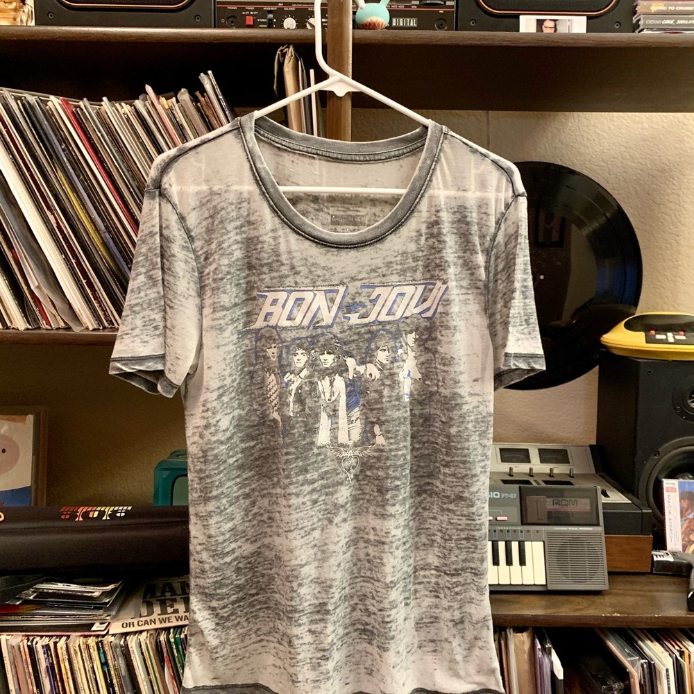 Official Bon Jovi Cotton/Polyester/Rayon Blend Tee
